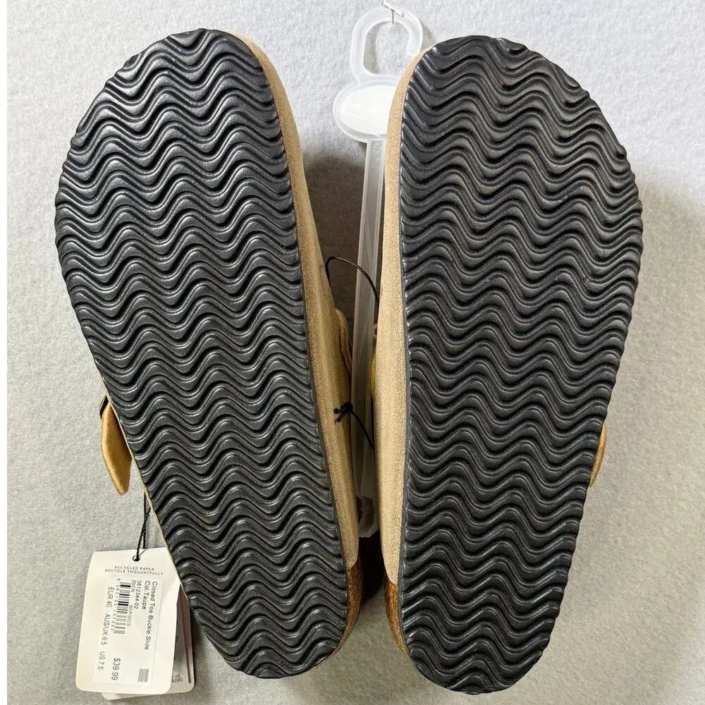 Cotton on Men's Closed Toe Buckle Slide - Taupe 7.5 $40